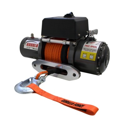 Winche Gorilla Force 6.000 libras S Heavy Dutty Pro 12v control remoto manual e inalámbrico piola sintética