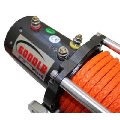 Winche G-Force 6.000 libras S Heavy Dutty Pro 12v control remoto manual e inalámbrico piola sintética