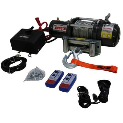 Winche G-Force 6.000 libras Heavy Dutty Pro 12v control remoto manual e inalámbrico piola acero