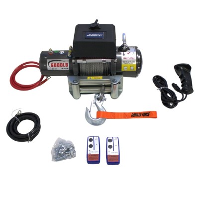 Winche G-Force 6.000 libras Heavy Dutty Pro 12v control remoto manual e inalámbrico piola acero