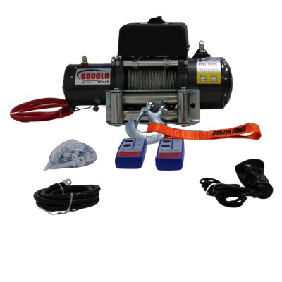 Winche G-Force 6.000 libras Heavy Dutty Pro 12v control remoto manual e inalámbrico piola acero