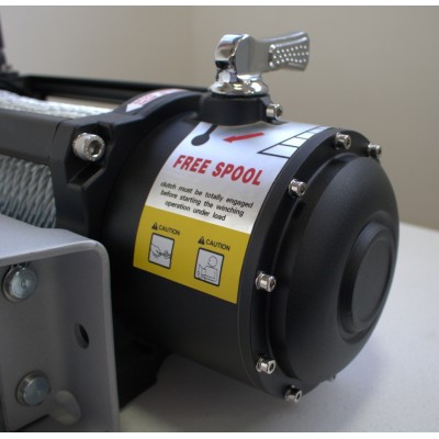 Winche Gorilla Force 9.500 libras 12v control remoto manual e inalámbrico piola acero