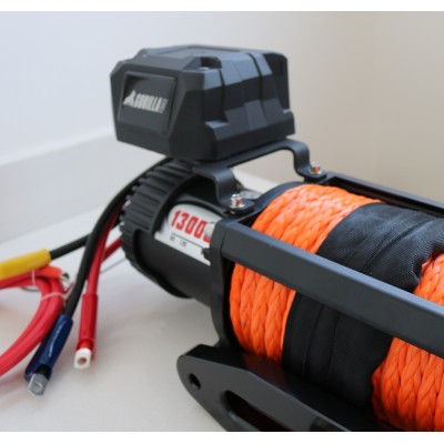 Winche G-Force 13.000 libras 12v control remoto manual e inalámbrico piola acero