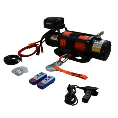 Winche Gorilla Force 13.000 libras 12v control remoto manual e inalámbrico piola acero