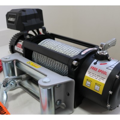 Winche Gorilla Force 13.000 libras 12v control remoto manual e inalámbrico piola acero