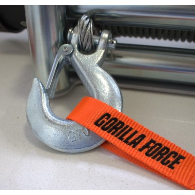 Winche Gorilla Force 13.000 libras 12v control remoto manual e inalámbrico piola acero