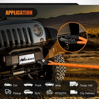 Cuerda de recuperación cinética 14 toneladas 9 metros 35% elasticidad  Off Road G-FORCE profesional