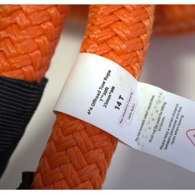 Cuerda de recuperación cinética 14 toneladas 9 metros 35% elasticidad  Off Road G-FORCE profesional