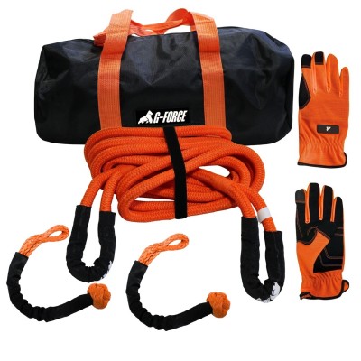 Kit Cuerda de Recuperación Cinética 14 Toneladas 9 metros Grilletes Soft G-FORCE profesional