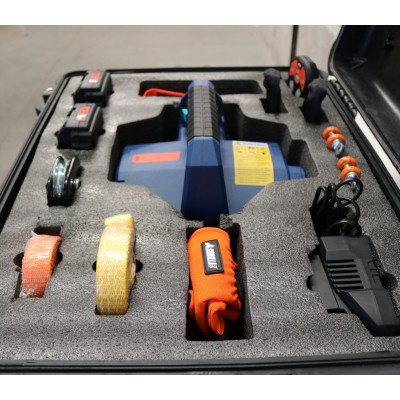 Kit Full Maletin Gorilla Force 400 Winche portátil con 2 baterías litio (piola sintética 12mts)