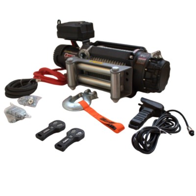 Winche Gorilla Force 15.000 libras 24v control remoto manual e inalámbrico