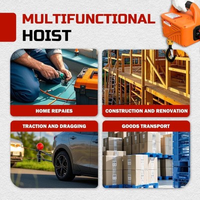 Toyo-Intl Japan Tecle Portátil 500 kg control remoto inalámbrico 1500w 220v y accesorios