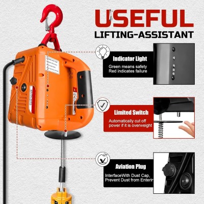 Toyo-Intl Japan Tecle Portátil 500 kg control remoto inalámbrico 1500w 220v y accesorios