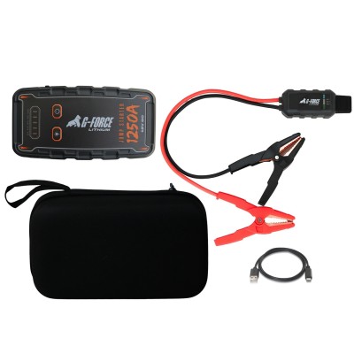 Partidor Arrancador de Baterías 1250A 12V con Linterna y Power Bank G-FORCE