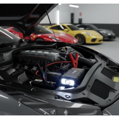 Partidor Arrancador de Baterías 1250A 12V con Linterna y Power Bank G-FORCE