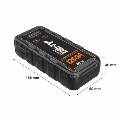 Partidor Arrancador de Baterías 1250A 12V con Linterna y Power Bank G-FORCE