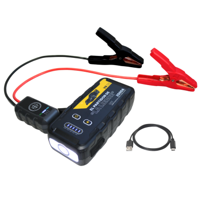 Partidor Arrancador de Baterías 2000A 12V con Linterna y Power Bank G-FORCE  el partidor de la liebre Cars and Coffee Chile C&C