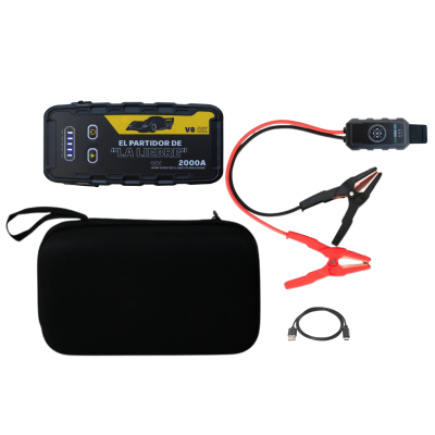 Partidor Arrancador de Baterías 2000A 12V con Linterna y Power Bank G-FORCE  el partidor de la liebre Cars and Coffee Chile C&C