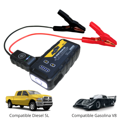 Partidor Arrancador de Baterías 2000A 12V con Linterna y Power Bank G-FORCE  el partidor de la liebre Cars and Coffee Chile C&C