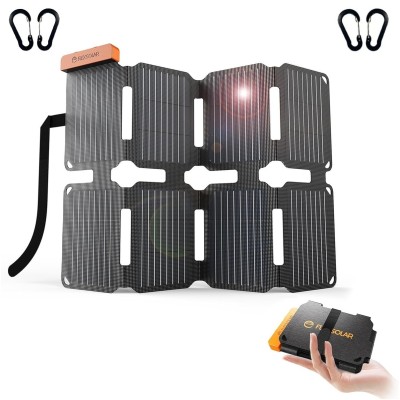 FlexSolar Panel Solar Cargador Plegable de 25W Mini USB-A USB-C Portátil de Emergencia Monocristalino Impermeable