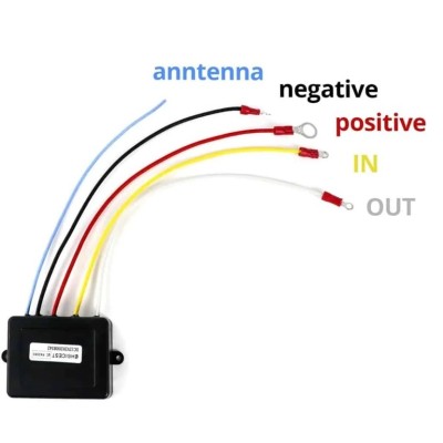 Repuesto transmisor y receptor con control remoto inalámbrico para winches 12V