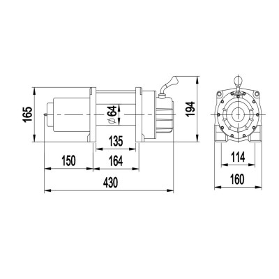 Winche G-Force 6.500 libras S Heavy Dutty Pro 12v control remoto manual e inalámbrico piola sintética