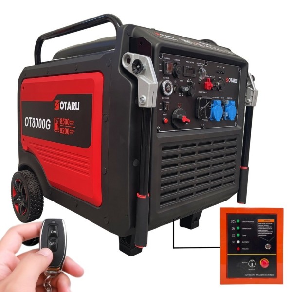 Generador Inverter Gasolina 8500w ATS Otaru Encendido Eléctrico , Manual y Control Remoto