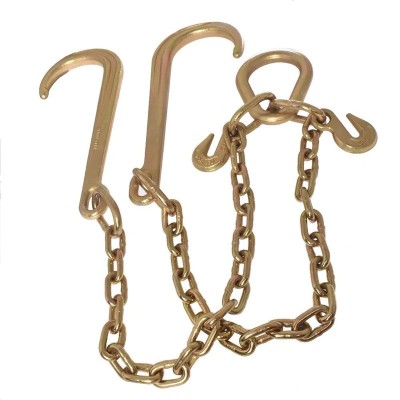 Gancho con cadena tipo J 5600 libras G70 grúas G-FORCE profesional 3/8" cadenas de remolque forjadas en V y 25"