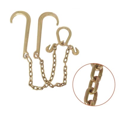 Gancho con cadena tipo J 5600 libras G70 grúas G-FORCE profesional 3/8" cadenas de remolque forjadas en V y 25"