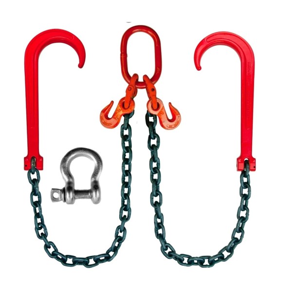 Gancho con cadena tipo J 7100 libras G80 grúas G-FORCE profesional