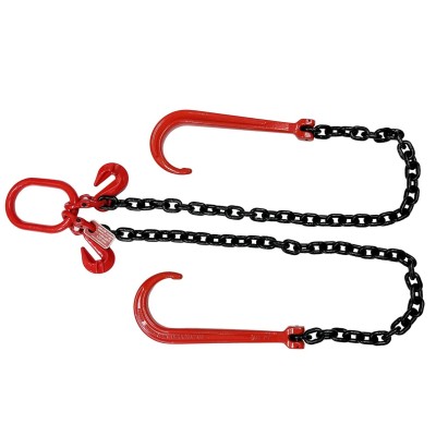 Gancho con cadena tipo J 7100 libras G80 grúas G-FORCE profesional 3/8" forjadas en V y 25"