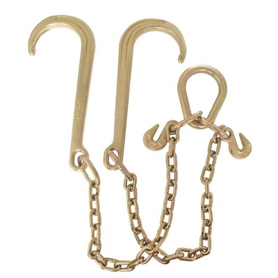 Gancho con cadena tipo J 5600 libras G70 grúas G-FORCE profesional 3/8" cadenas de remolque forjadas en V y 25"