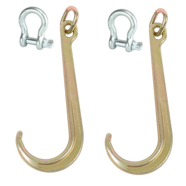 2 Ganchos tipo J 5600 libras G70 grúas G-FORCE profesional con Grillete 5/8"