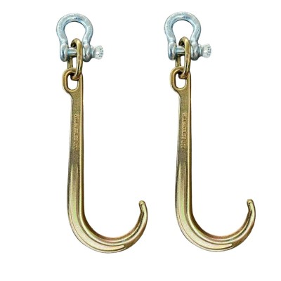 2 Ganchos tipo J 5600 libras G70 grúas G-FORCE profesional con Grillete 5/8"