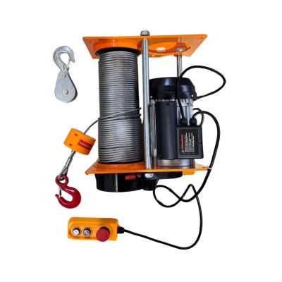 Winche Tecle 1000kg  piola acero 100 mts G-Force con Polea