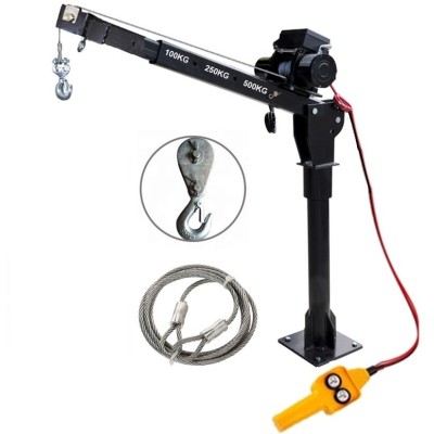 Grúa Giratoria Pluma 500KG 12V G-Force (piola acero)