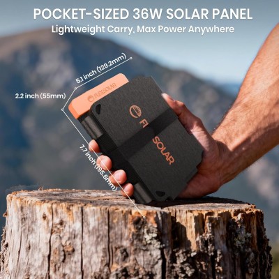 FlexSolar MINI Panel Solar Cargador Plegable de 36W USB-A USB-C Portátil de Emergencia Monocristalino Impermeable