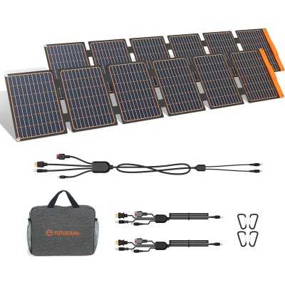 Pack FlexSolar Panel Solar Cargador Plegable de 60W x 2 USB-A USB-C y DC 20-28V Portátil de Emergencia Monocristalino