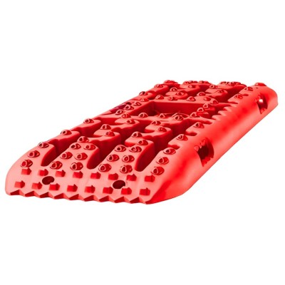 Kit Tablas de tracción recuperación, soportes y guantes  4x4 par con soporte HI-LIFT color rojas