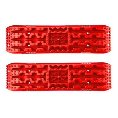 Kit Tablas de tracción recuperación, soportes y guantes  4x4 par con soporte HI-LIFT color rojas