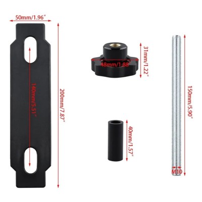Kit Tablas de tracción recuperación, soportes y guantes  4x4 par con soporte HI-LIFT color rojas