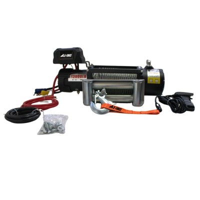 Winche Gorilla Force 13.000 libras 12v control remoto manual e inalámbrico piola acero