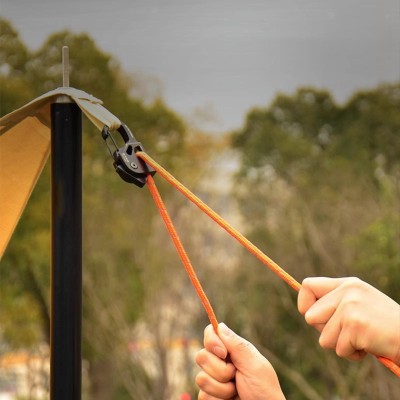 Cuerda Sintética con Tensor Autobloqueante 4mm 4 mts 138kg  para Tienda de Campaña Alta Resistencia Gorilla Force
