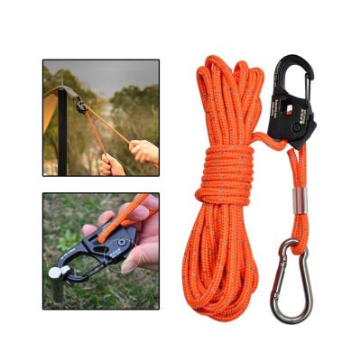 Cuerda Sintética con Tensor Autobloqueante 4mm 4 mts 138kg  para Tienda de Campaña Alta Resistencia Gorilla Force