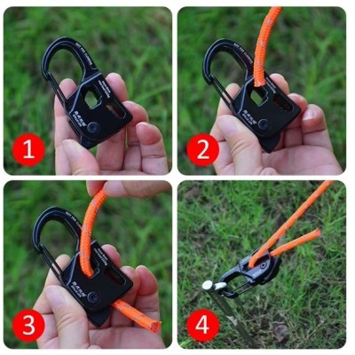Cuerda Sintética con Tensor Autobloqueante 6mm 5 mts 231kg  para Tienda de Campaña Alta Resistencia Gorilla Force