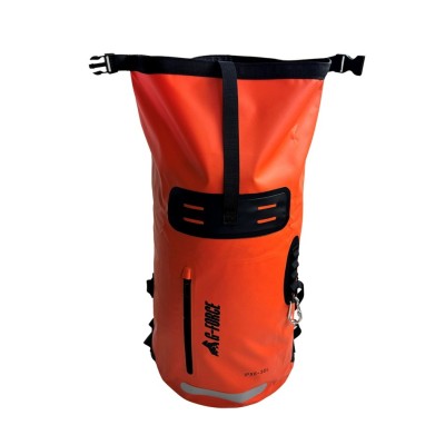 Mochila Outdoor G-FORCE 35 litros 100% Impermeable Naranja + bolso 2 litros para celulares