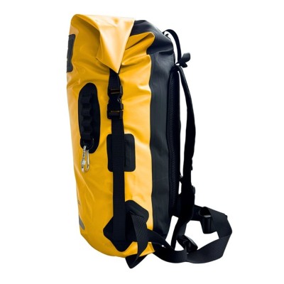 Mochila Outdoor G-FORCE 35 litros 100% Impermeable Amarilla + bolso 2 litros para celulares
