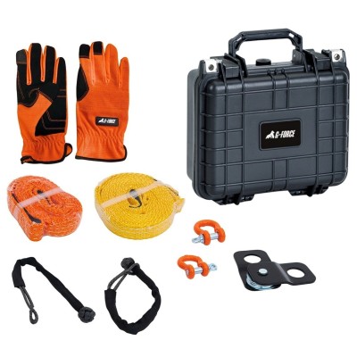 Recovery Kit G-Force 4500 libras 1 Polea 4T, 2 Grilletes D 3/8" , 2 Grilletes Soft 1/4", 1 Cinta Strap 1"x4' , 1 Cinta Strap 1"x