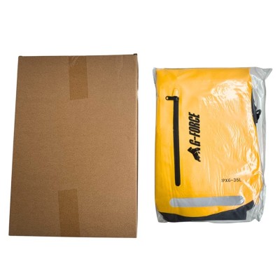 Mochila Outdoor G-FORCE 55 litros 100% Impermeable Amarilla + bolso 2 litros para celulares