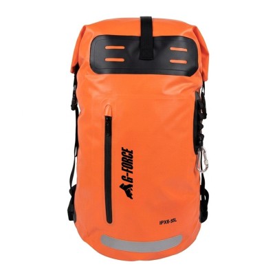Mochila Outdoor G-FORCE 55 litros 100% Impermeable Naranja + bolso 2 litros para celulares